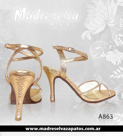 Zapato de Tango Dorado A863