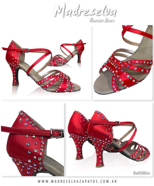 Alternative view of Scarpe da Salsa e Bachata Ball08 Rojo